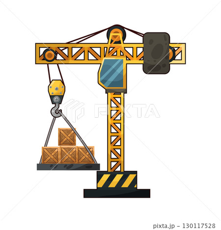 illustration of tower crane illustration of tower crane 130117528