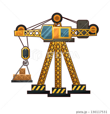 illustration of tower crane 130117531
