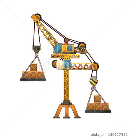 illustration of tower crane 130117532