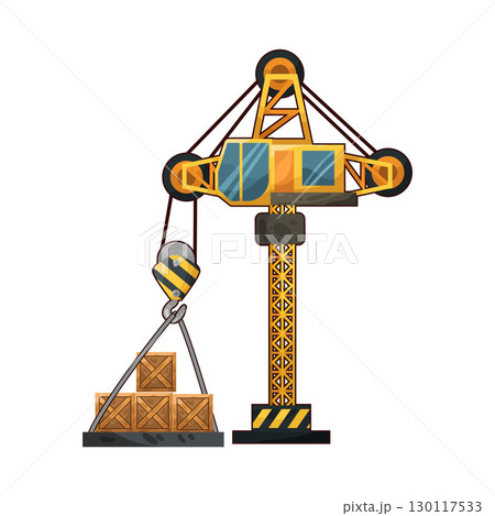 illustration of tower crane illustration of tower crane 130117533