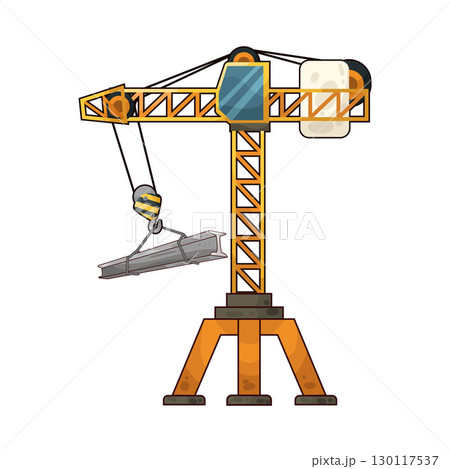 illustration of tower crane illustration of tower crane 130117537