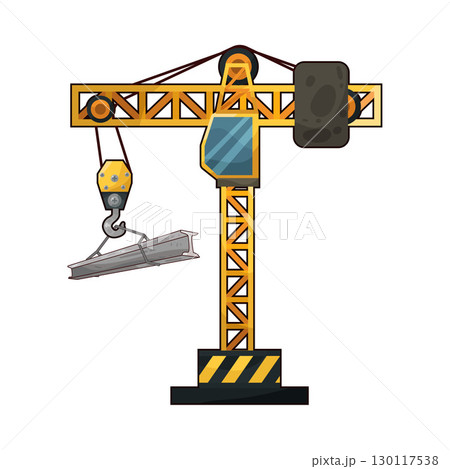 illustration of tower crane 130117538