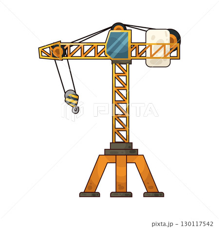 illustration of tower crane illustration of tower crane 130117542