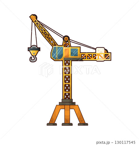 illustration of tower crane illustration of tower crane 130117545