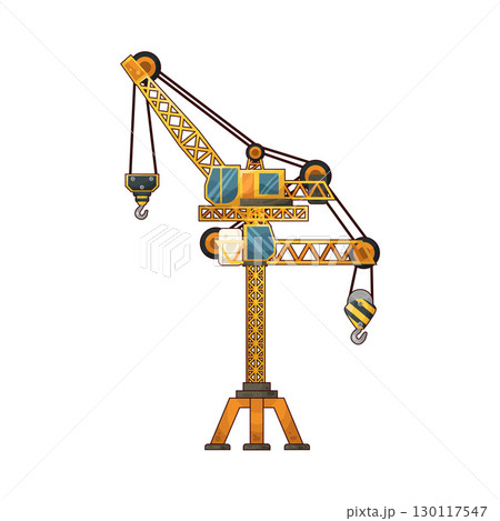 illustration of tower crane illustration of tower crane 130117547