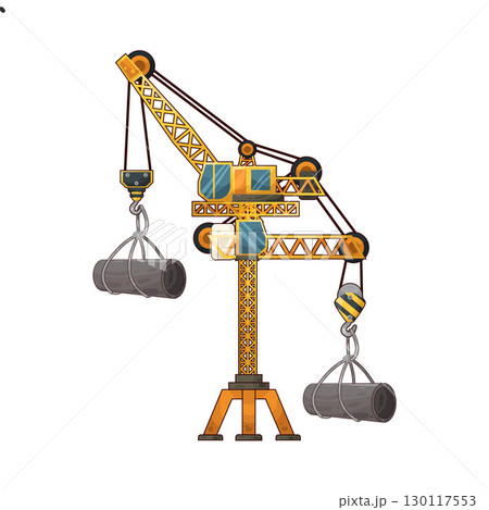 illustration of tower crane 130117553