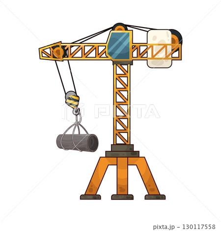 illustration of tower crane illustration of tower crane 130117558