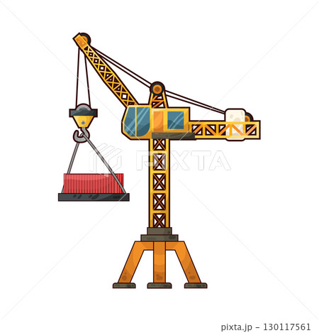 illustration of tower crane illustration of tower crane 130117561