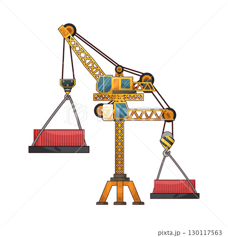 illustration of tower crane illustration of tower crane 130117563