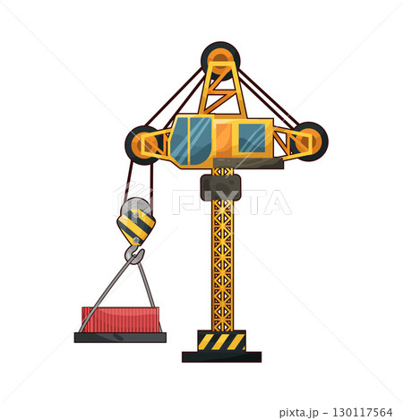illustration of tower crane 130117564
