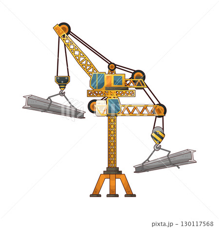 illustration of tower crane 130117568
