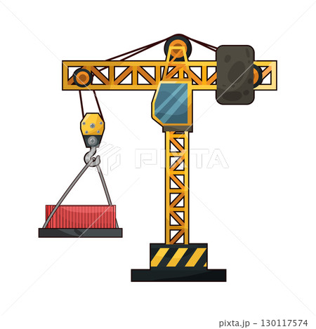illustration of tower crane 130117574