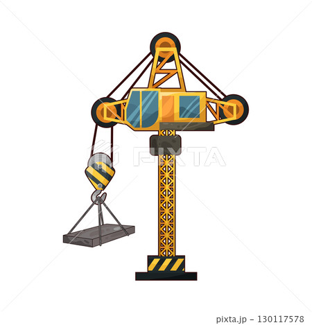 illustration of tower crane illustration of tower crane 130117578
