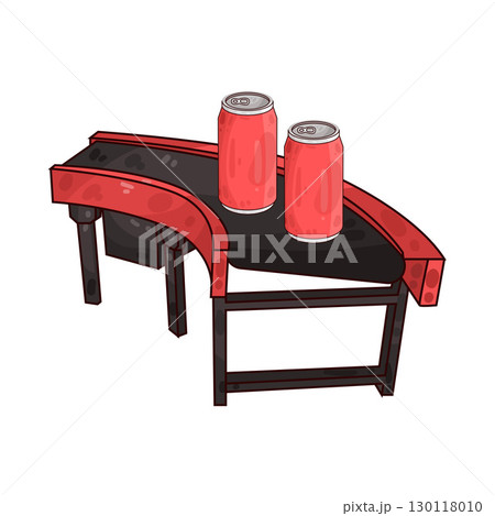 illustration of cans on conveyor 130118010
