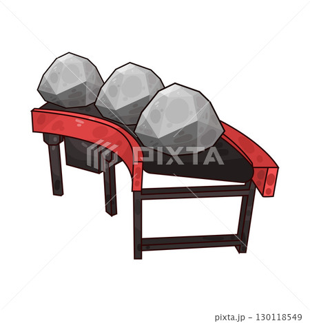illustration of stones on the conveyor illustration of stones on the conveyor 130118549