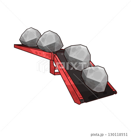 illustration of stones on the conveyor illustration of stones on the conveyor 130118551