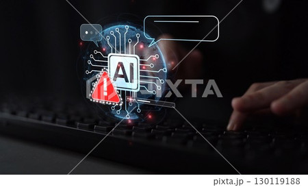 AI Prompt Error Warning in Chat Interface with Alert and System Issue Muxer 130119188