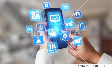 Blogging and content creation in digital communication Spire 130119196