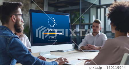 Software update on computer for brisk version of device software 130119944