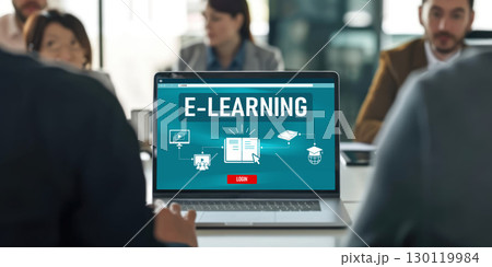 E-learning website with brisk sofware for student to study on the internet 130119984