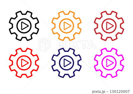 Video tings icon vector electronic devices collection for web, apps and UI. 130120007