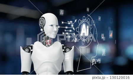 AI Brain Processing Data with Generative Artificial Intelligence Concept. Kernel AI Brain Processing Data with Generative Artificial Intelligence Concept. Kernel 130120016