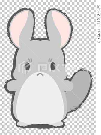 仁王立ちしているチンチラのイラスト 130120179