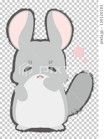 Illustration of a chinchilla having fun 130120183