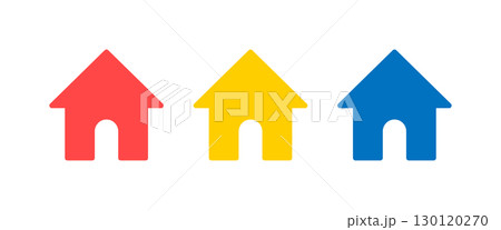 HOME・家の3色アイコンセット 130120270
