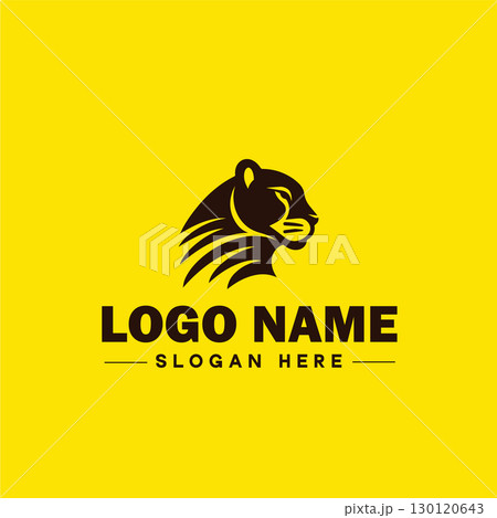 Cheetah animal logo and icon clean flat modern minimalist business and luxury brand logo design editable vector 130120643