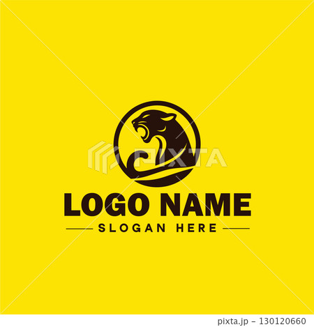 Cheetah animal logo and icon clean flat modern minimalist business and luxury brand logo design editable vector 130120660