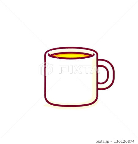 シンプルなマグカップのイラスト シンプルなマグカップのイラスト 130120874