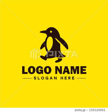penguin logo and icon clean flat modern minimalist business and luxury brand logo design editable vector 130120881
