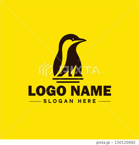 penguin logo and icon clean flat modern minimalist business and luxury brand logo design editable vector 130120892