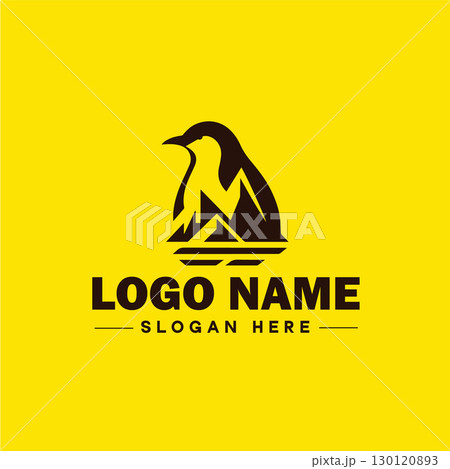penguin logo and icon clean flat modern minimalist business and luxury brand logo design editable vector 130120893