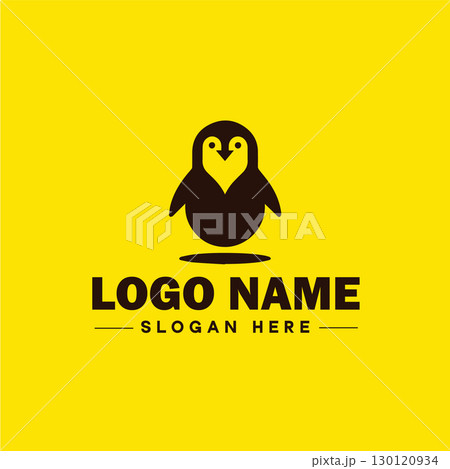 penguin logo and icon clean flat modern minimalist business and luxury brand logo design editable vector 130120934