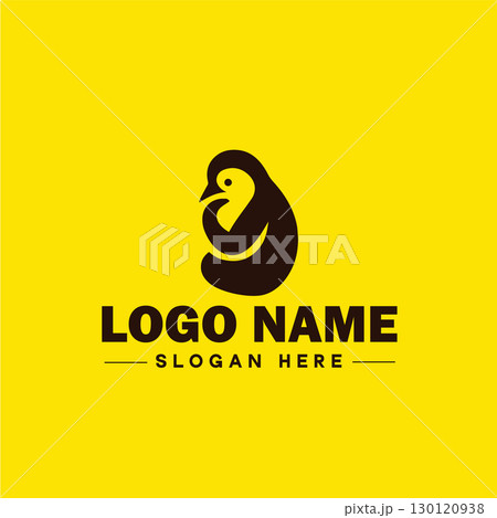 penguin logo and icon clean flat modern minimalist business and luxury brand logo design editable vector 130120938