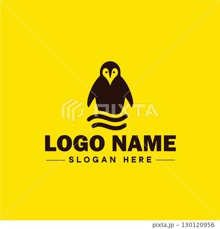 penguin logo and icon clean flat modern minimalist business and luxury brand logo design editable vector 130120956