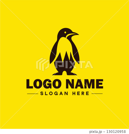 penguin logo and icon clean flat modern minimalist business and luxury brand logo design editable vector 130120958