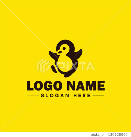 penguin logo and icon clean flat modern minimalist business and luxury brand logo design editable vector 130120963