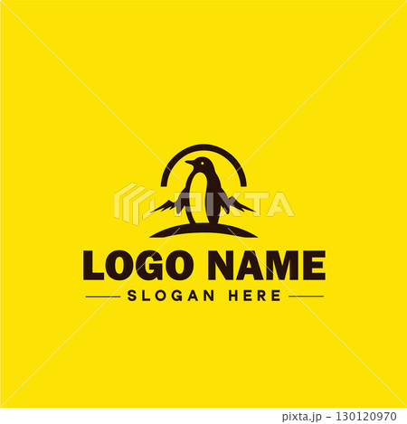penguin logo and icon clean flat modern minimalist business and luxury brand logo design editable vector 130120970