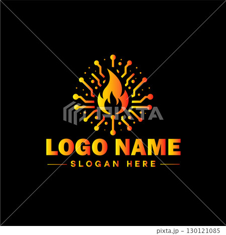 Technology logo and icon symbol clean flat modern minimalist business and digital internet web logo design editable vector Technology logo and icon symbol clean flat modern minimalist business and digital internet web logo design editable vector 130121085