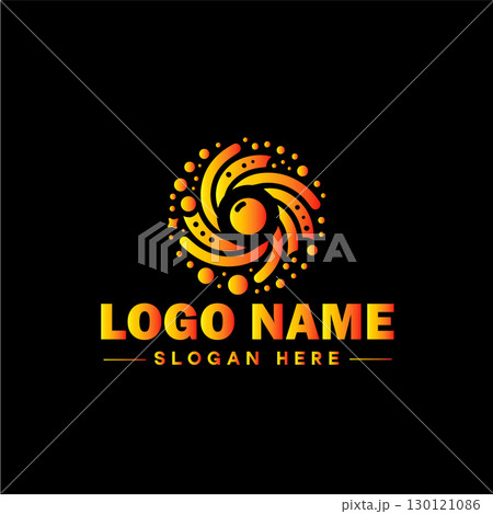 Technology logo and icon symbol clean flat modern minimalist business and digital internet web logo design editable vector 130121086