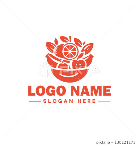 restaurant, bar, coffee shop, bbq, bakery, cafe, food logo and icon symbol clean flat modern minimalist business logo design editable vector 130121173
