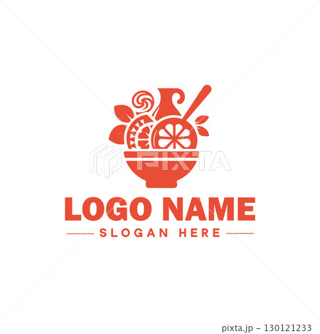 restaurant, bar, coffee shop, bbq, bakery, cafe, food logo and icon symbol clean flat modern minimalist business logo design editable vector 130121233