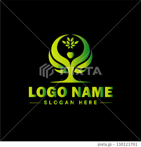 Health logo clinic medical wellness fitness spa yoga sports logo and icon symbol clean flat modern minimalist business logo design editable vector 130121701