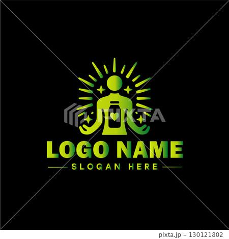 Health logo clinic medical wellness fitness spa yoga sports logo and icon symbol clean flat modern minimalist business logo design editable vector 130121802