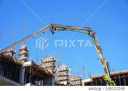 Pump and rebar at site 130122540