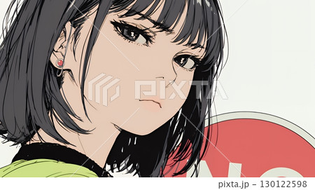 Noのレッドカードサインを出している女性