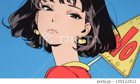 Noのレッドカードサインを出している女性